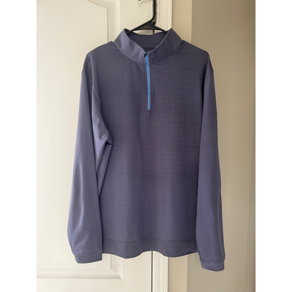 Peter Millar Crown Sport Dallas National Golf Club Quarter Zip Pullover Blue XL